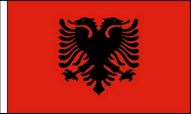 Albania Hand Waving Flags